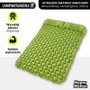 Ultralekki materac dmuchany dwuosobowy do spania na kemping i trekking HyperMotion Campmat – 190x120 cm – zielony